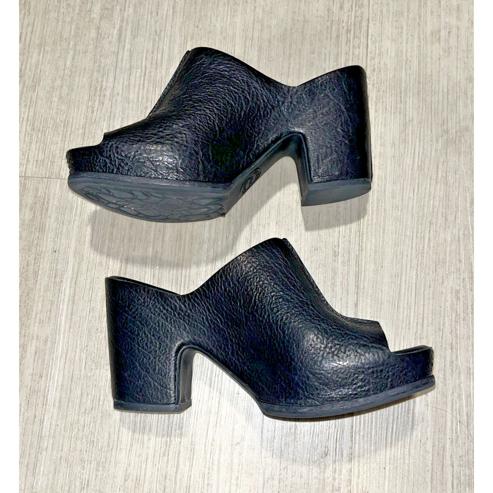 Kork-Ease The Original Santa Ana Leather Platform Clog Sandal Boho Size 6M - Picture 7 of 8
